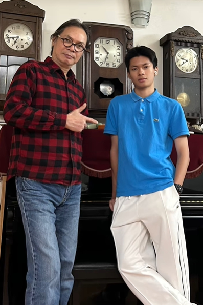 NSND Trần Lực và con trai Trần Tú (Bờm)