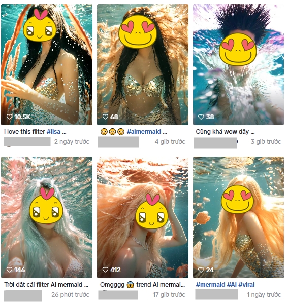 Đầu năm có trend biến thành nàng tiên cá nhờ AI