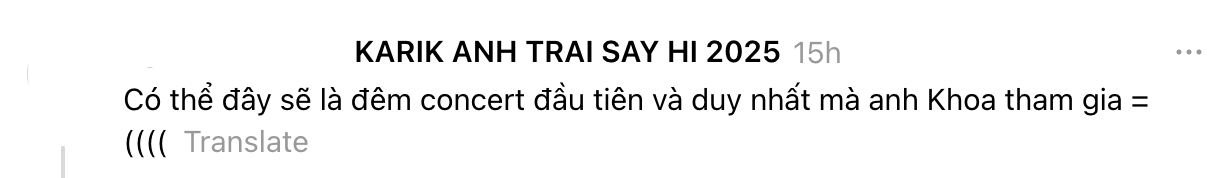   Fan lo lắng concert Anh Trai Say Hi tại TP.HCM sẽ là đêm đầu tiên và duy nhất Karik tham gia   
