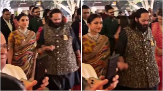 Hình ảnh mới nhất của cô con dâu út nhà tỷ phú khi cùng chồng tham dự đám cưới bạn thân. Nguồn ảnh: Hindustan Times 