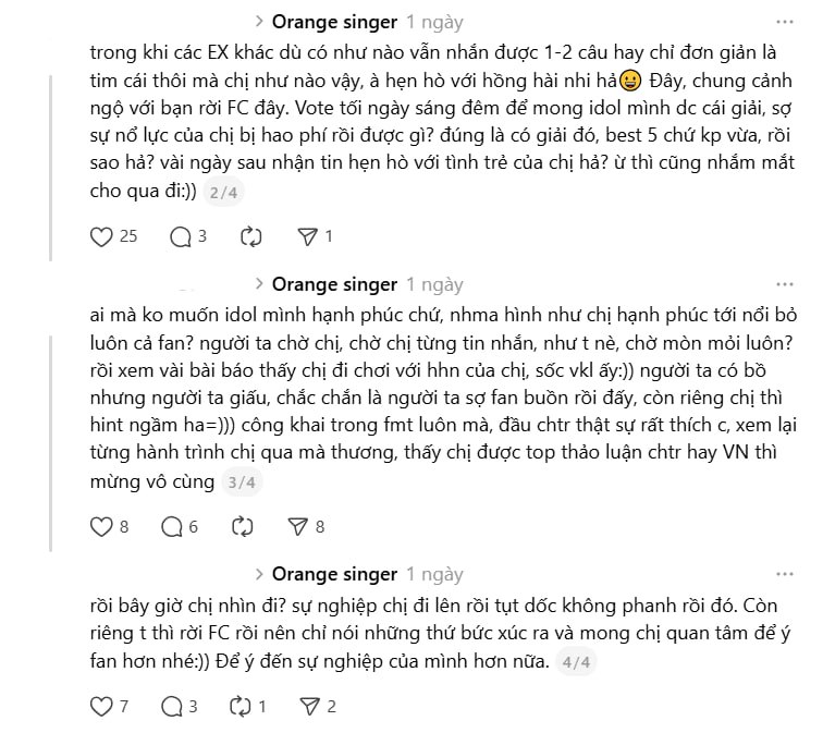 Tài khoản cho rằng lời giải thích của Orange chưa thỏa đáng