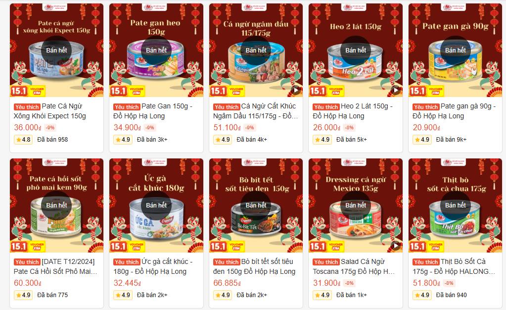 Trước bê bối “phù phép” 120 tấn thịt heo bệnh, hơn 100.000 hộp pate Cột đèn Hải Phòng đã được bán ra trên các sàn thương mại điện tử