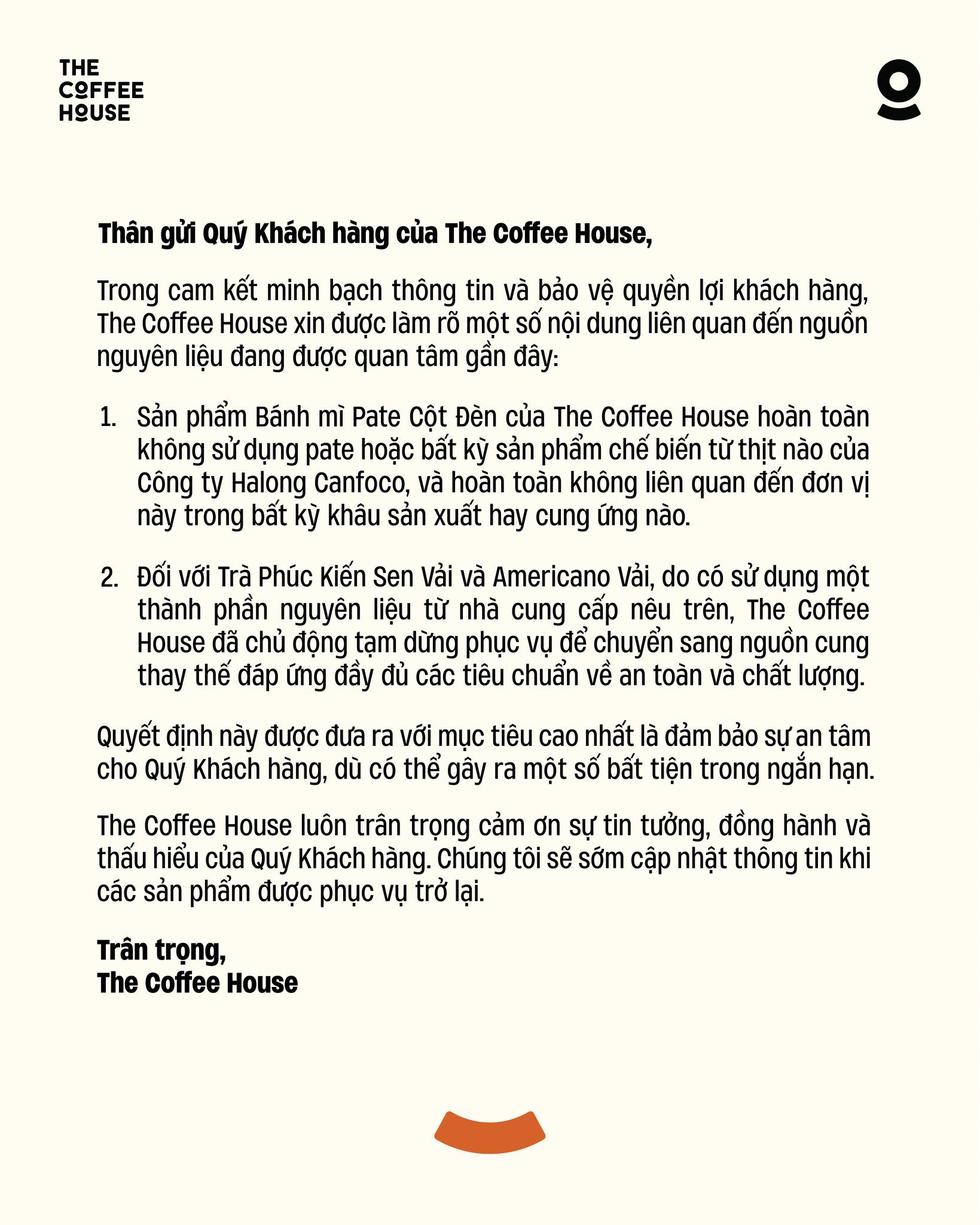 The Coffee House bất ngờ phát thông báo liên quan đến Đồ hộp Hạ Long