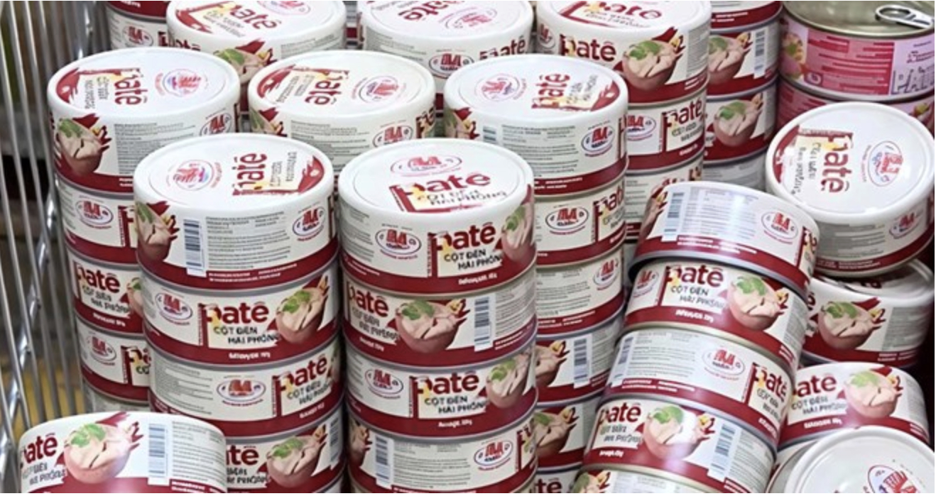   Gần 14.000 sản phẩm pate cột đèn của Công ty CP đồ hộp Hạ Long bị nhiễm dịch tả heo châu Phi (Ảnh: NLĐ)  