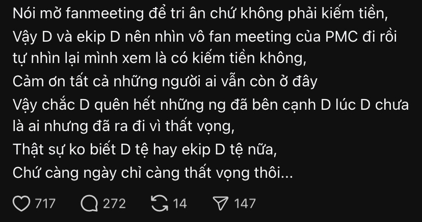 Dương Domic lên tiếng sau tin đồn ế vé: Không làm fanmeeting vì tiền