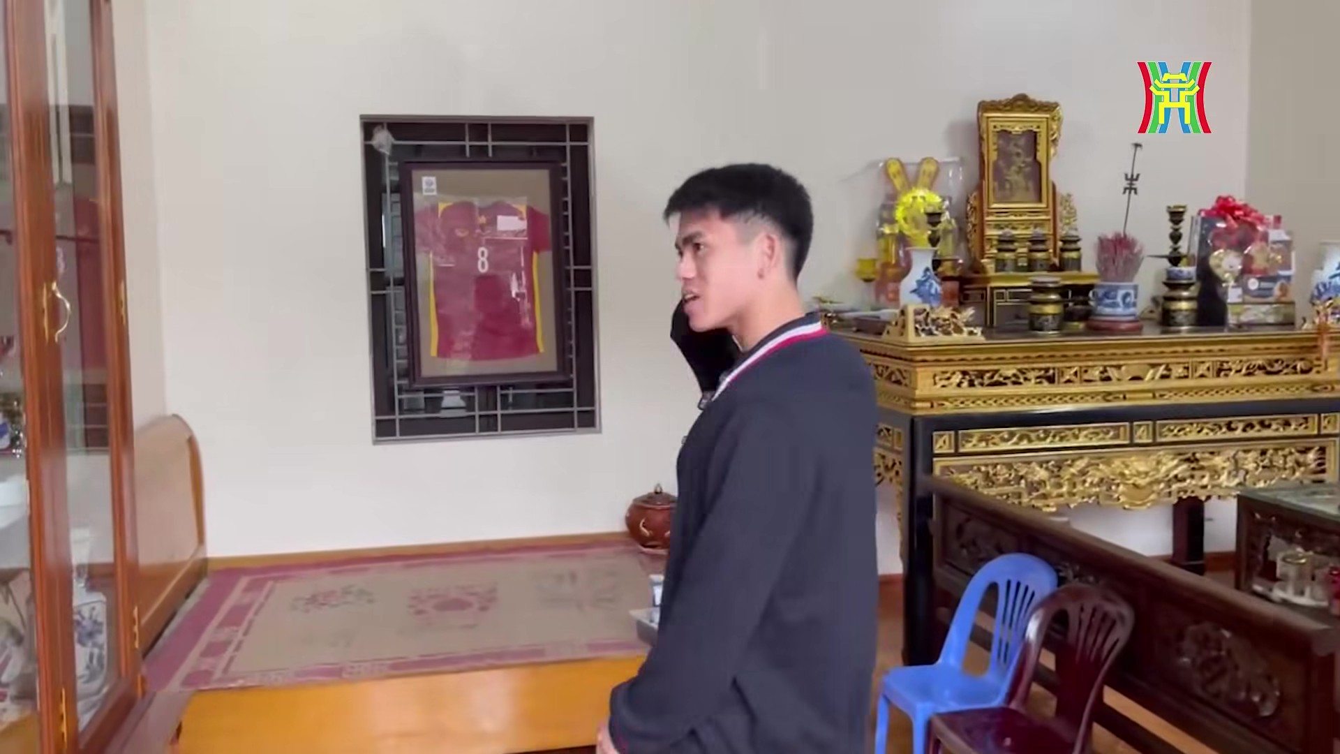 Phòng khách đơn giản (Ảnh chụp màn hình/ Hà Nội Online)