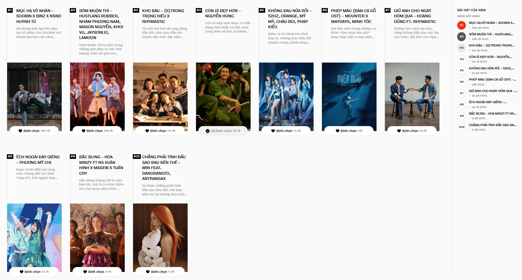 Bài hát của năm