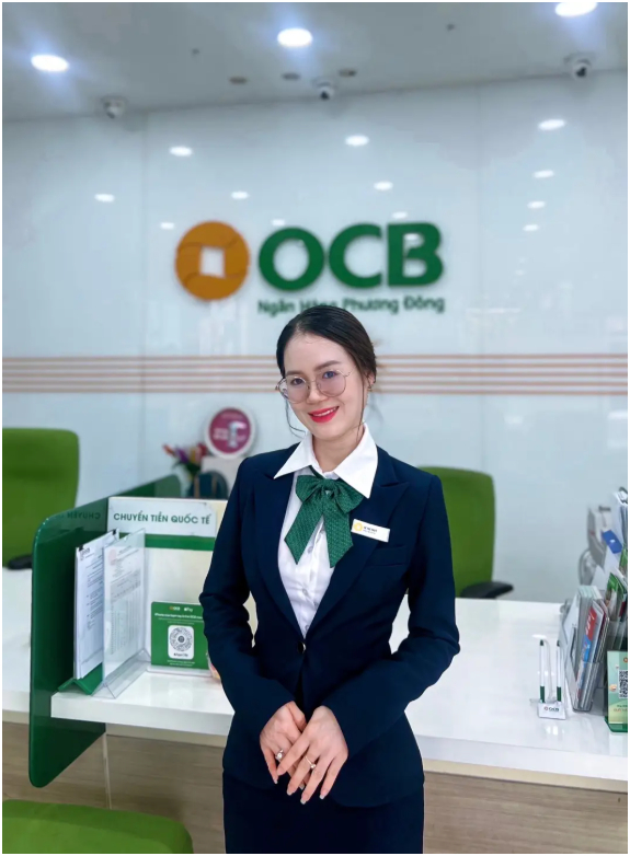 Chị Lê Thủy (29 tuổi), hiện làm nhân viên Quan hệ khách hàng tại OCB Đà Nẵng.