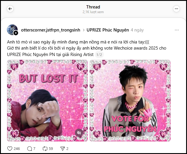 Fan Phúc Nguyên cất công thiết kế ảnh để gọi vote cho idol