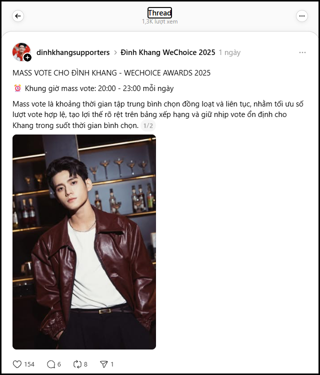 Fan Đình Khang thống nhất giờ mass vote