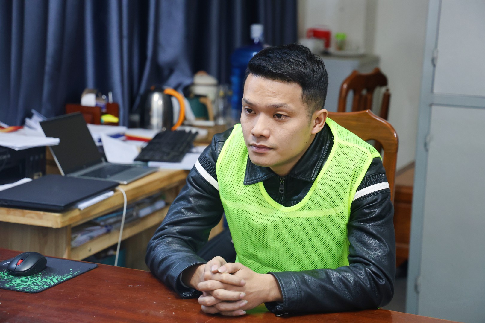 Cơ quan Công an tỉnh Bắc Ninh làm việc với đối tượng Nguyễn Văn Quyền.