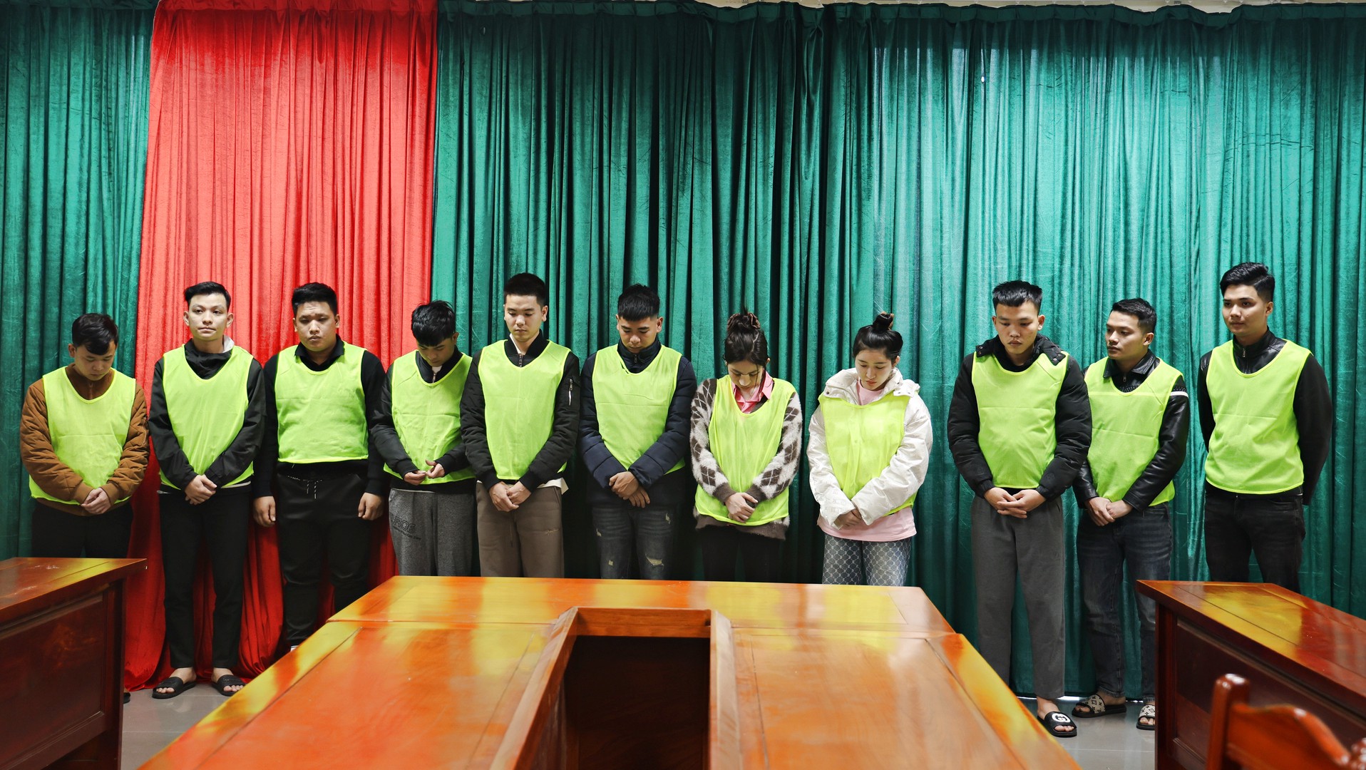 Các đối tượng tại Cơ quan Công an tỉnh Bắc Ninh.