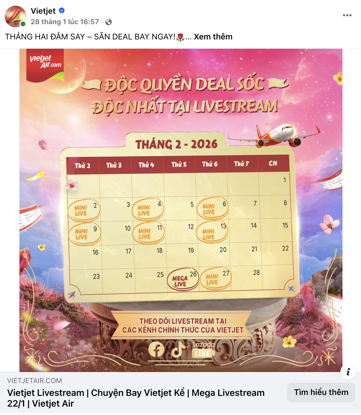 Nhiều hãng hàng không thường xuyên tổ chức nhiều chương trình ưu đãi cho hành khách. (Ảnh chụp màn hình)