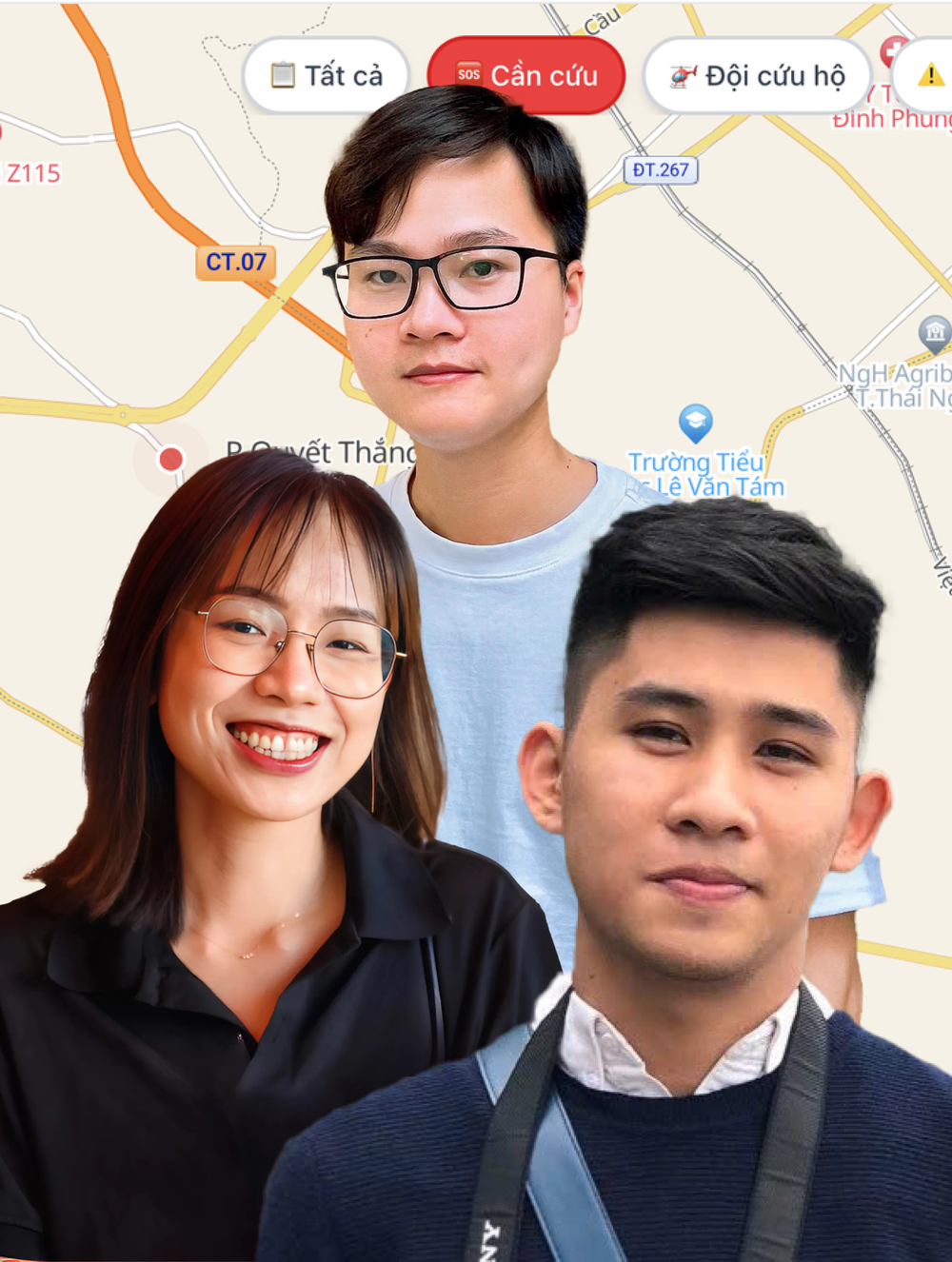 Nhóm bạn tạo ra trang Thông tin cứu hộ