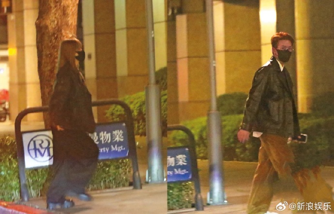 Hai nghệ sĩ cùng nhau đi ăn tối với bạn bè và trở về nhà riêng của Vương Tâm Lăng. Ảnh: Sina. 