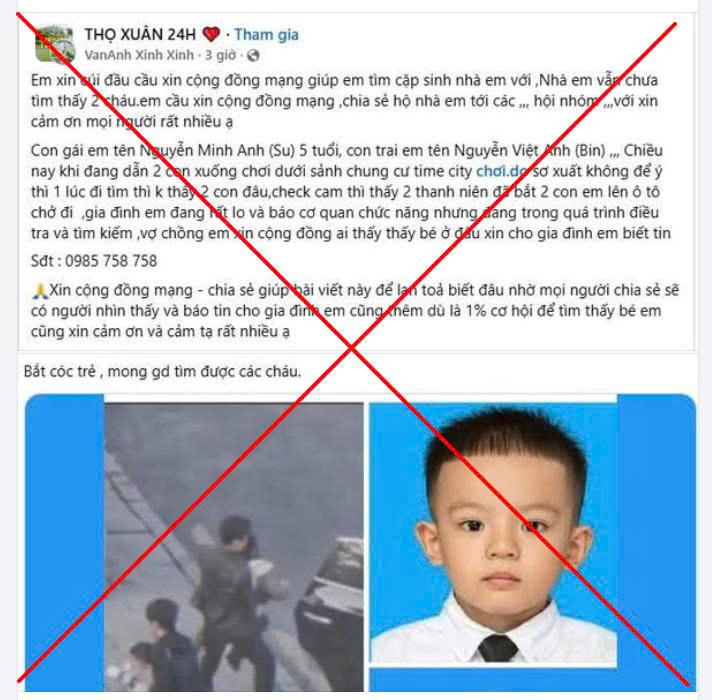 Tràn lan thông tin vụ 