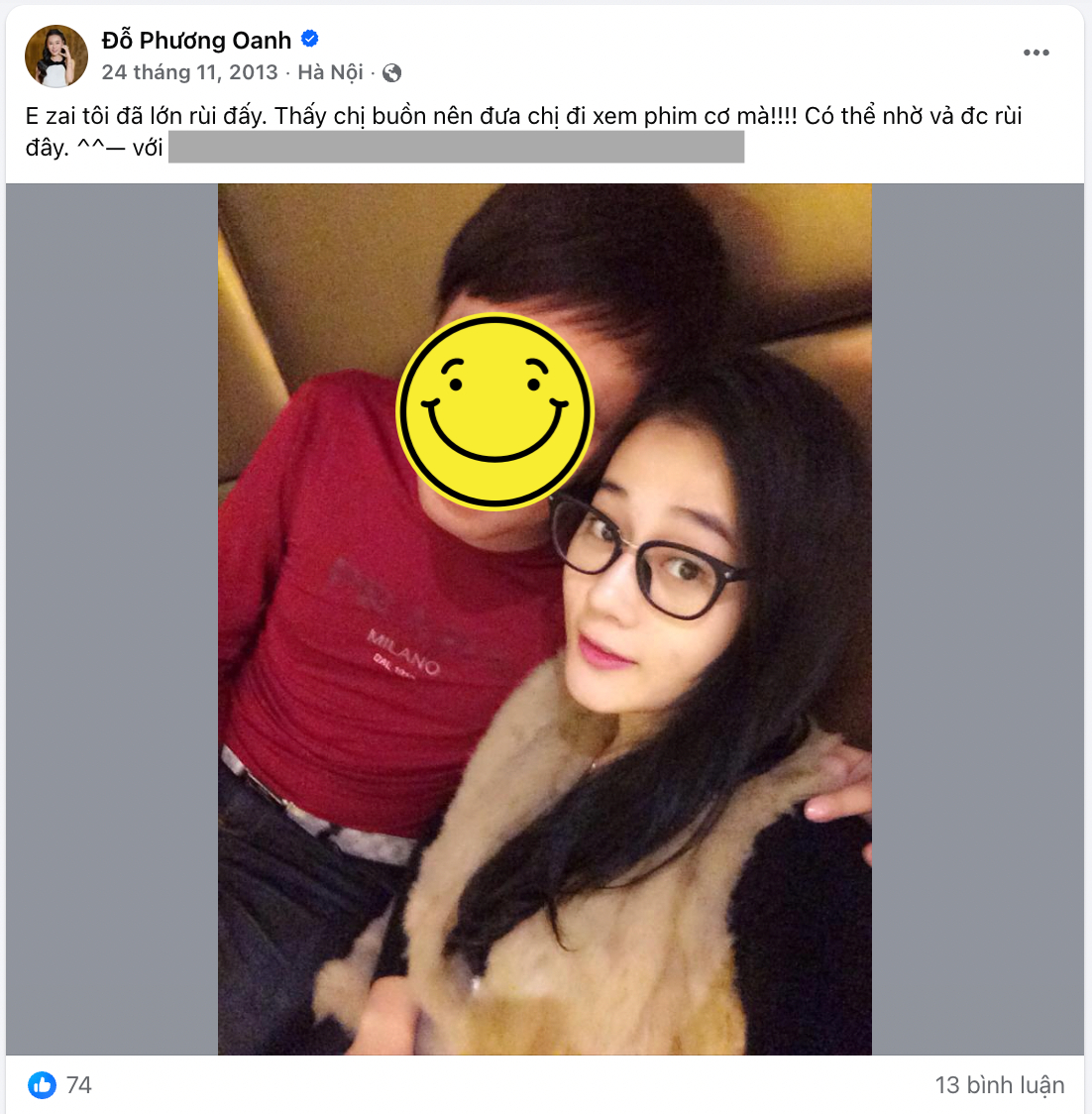 Diễn viên Phương Oanh và em trai thân thiết cỡ nào? 