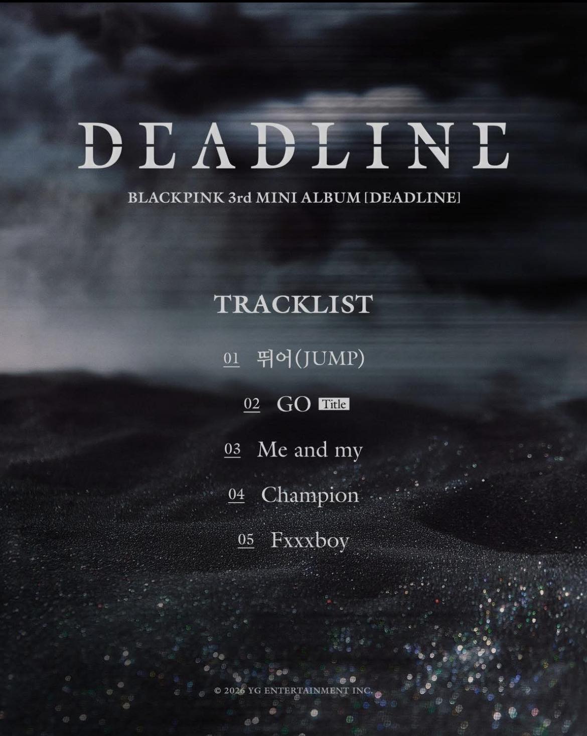 Tracklist mini album DEADLINE của BLACKPINK được công bố (Ảnh: X) 