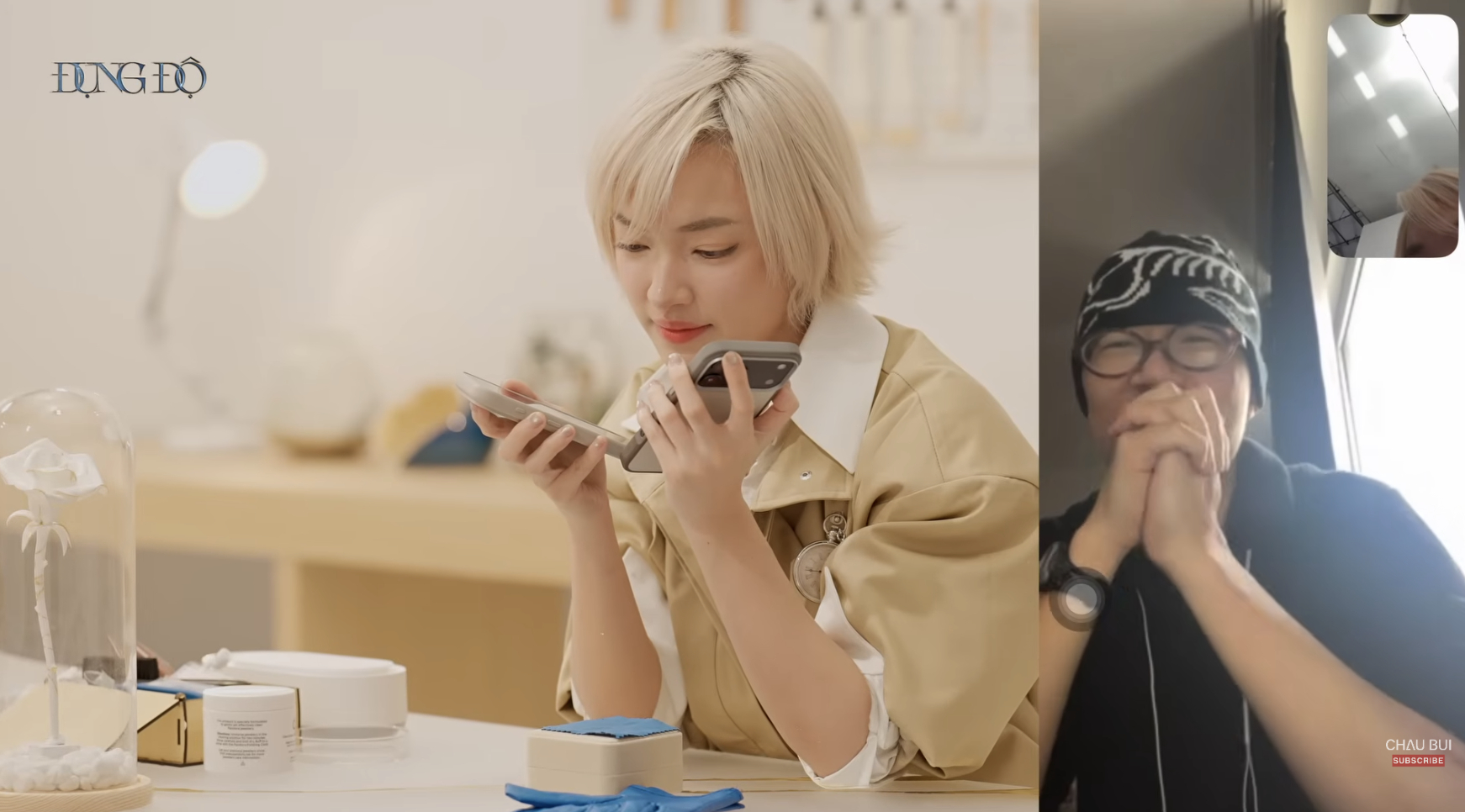 Châu Bùi gọi điện cho Binz và kết nối trò chuyện với TikToker Bốp