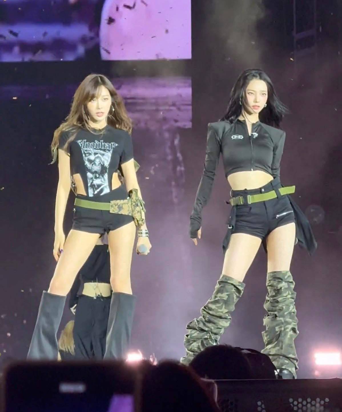 Mới đây, một bức ảnh chụp bằng cam thường ghi lại khoảnh khắc của Karina và Giselle đã nhanh chóng thu hút sự chú ý mạnh mẽ từ cộng đồng mạng (Ảnh: X)