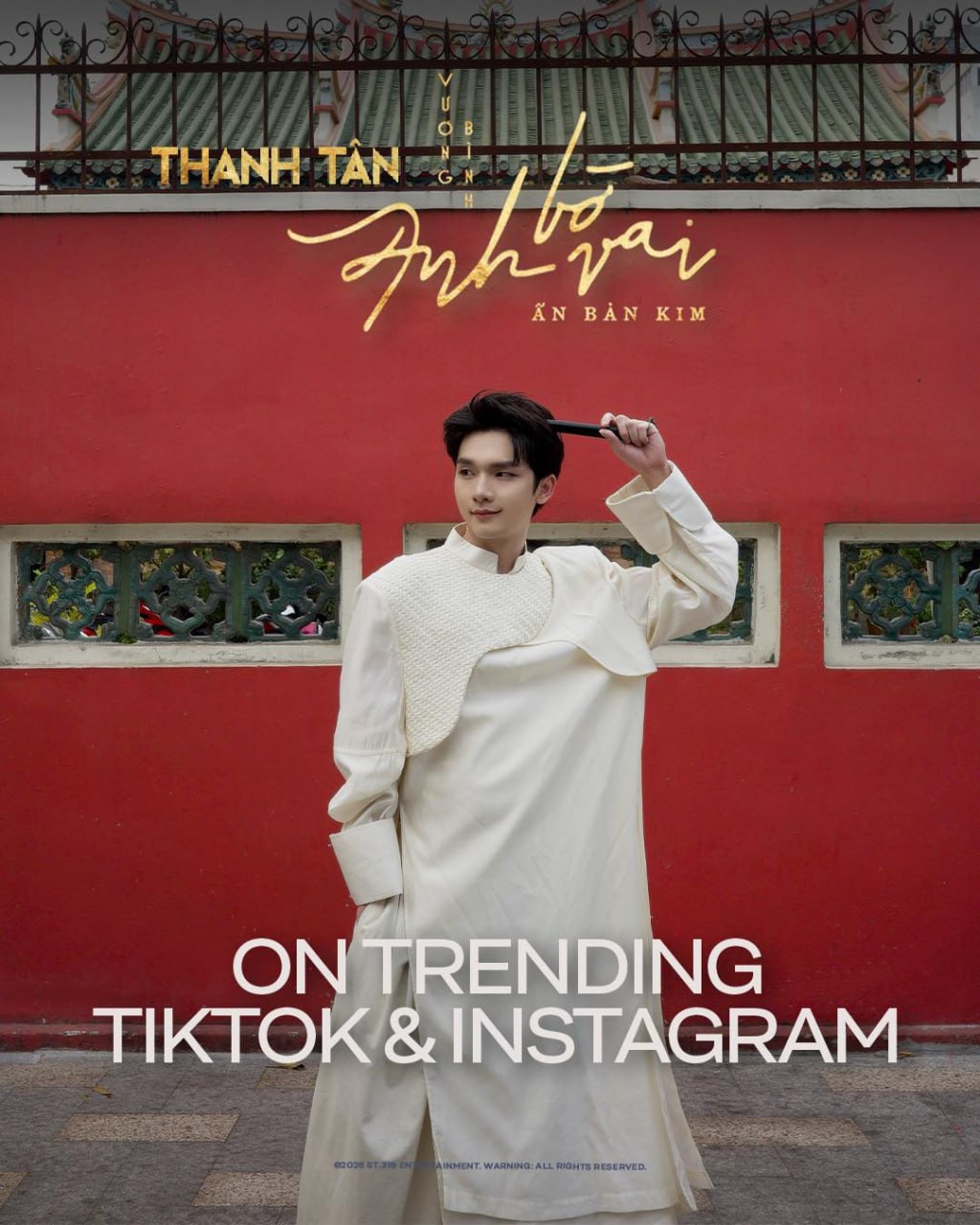 Được phát hành chính thức vào ngày 19/1, Thanh Tân nằm trong ấn bản Kim của album Anh Bờ Vai (Ảnh: FBNV)