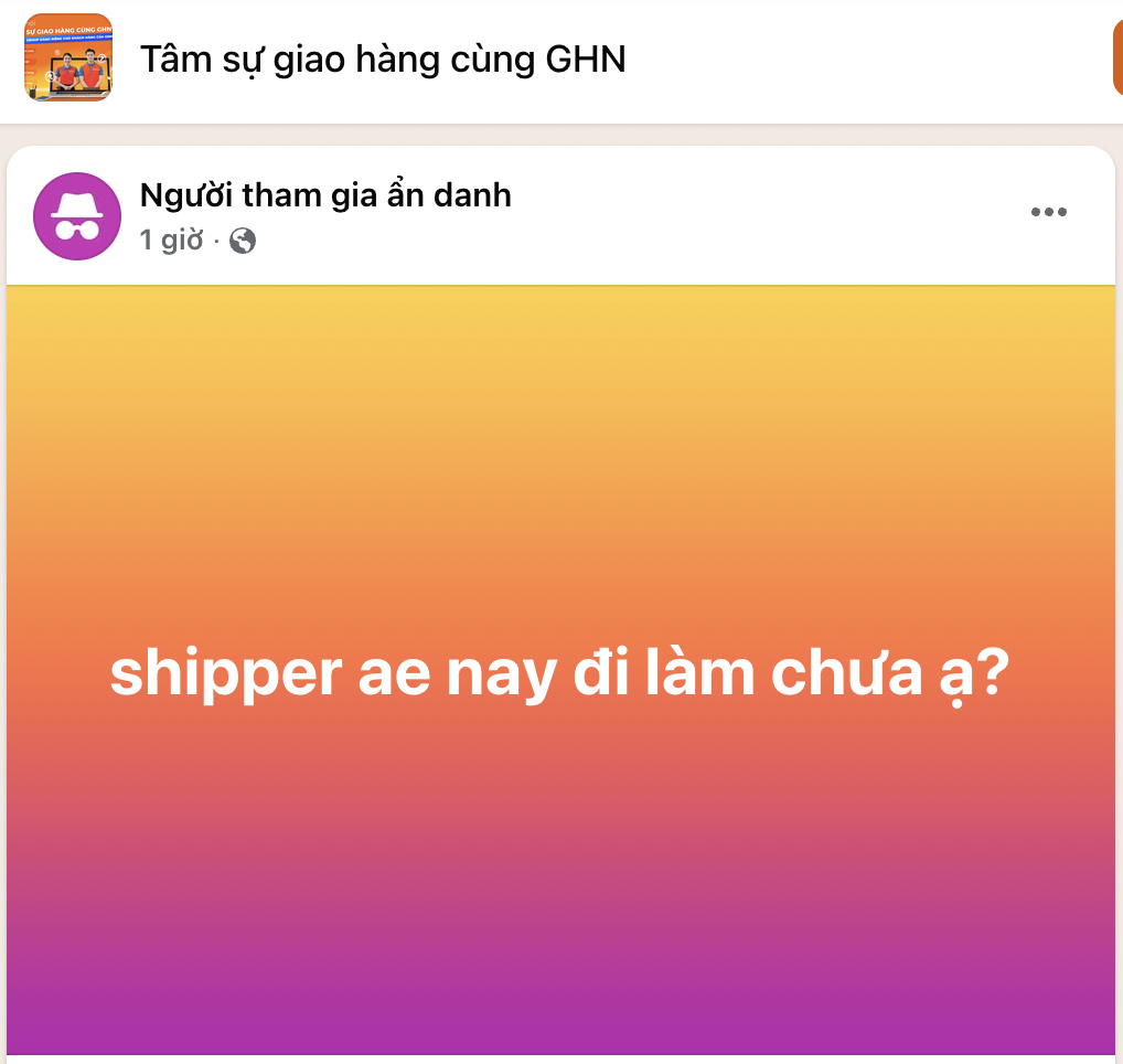 Bao giờ giao hàng trở lại là thông tin được nhiều người thắc mắc (Ảnh chụp màn hình)