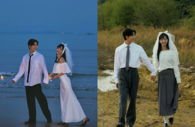 Bộ ảnh cưới đơn giản, lãng mạn của vợ chồng Som Hein. Ảnh: KoreaBoo.