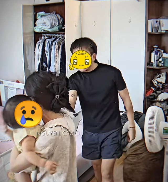 TikToker Thắng Không Kịp tranh cãi, hành hung vợ khi cô đang bế con nhỏ trên tay (Ảnh chụp màn hình)