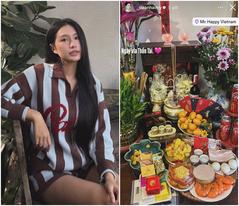 Doãn Hải My tiếp tục thể hiện nữ công gia chánh với mâm cỗ Thần Tài đẹp mắt.