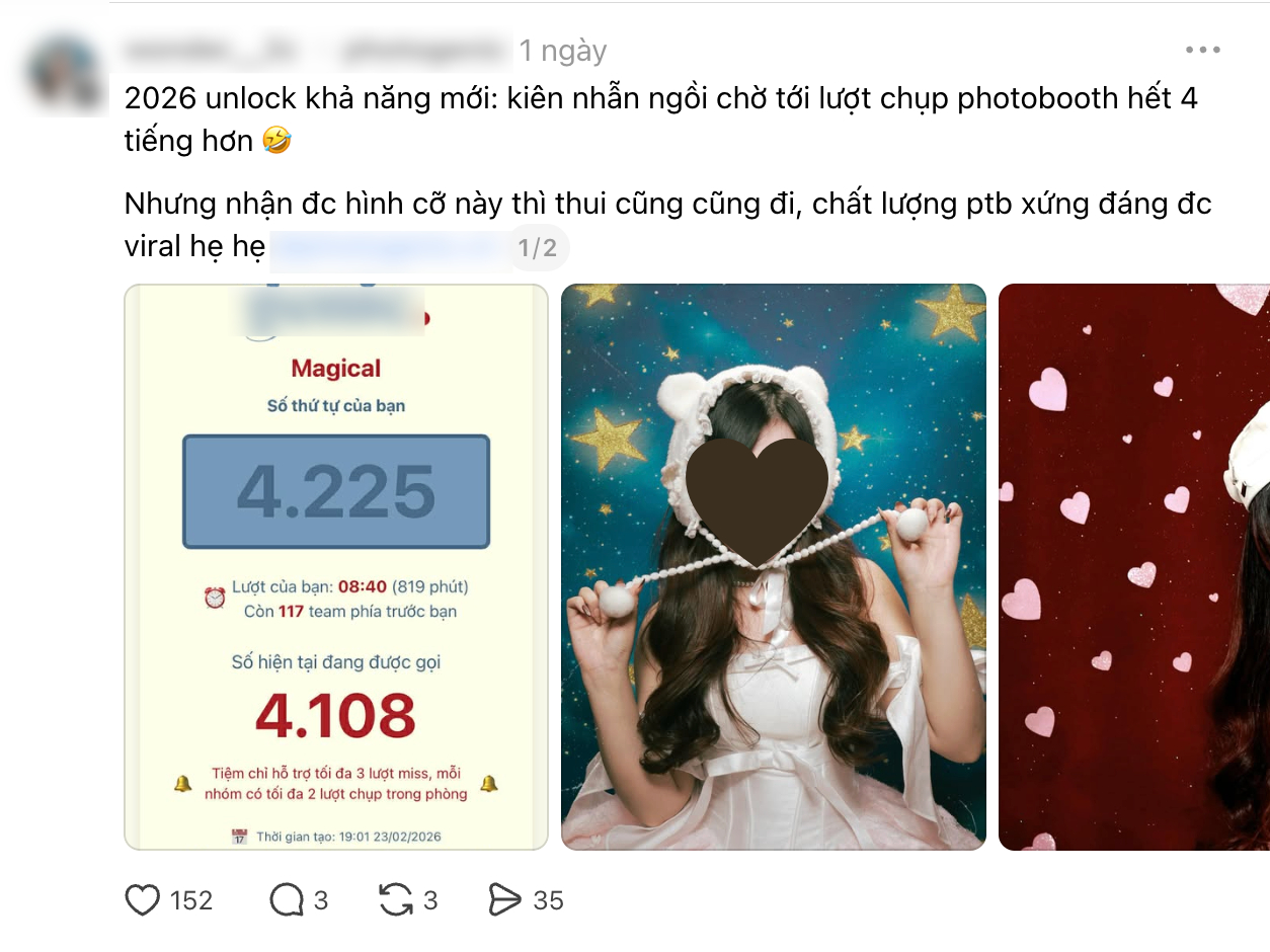 Ai bảo photobooth thoái trào chắc ngã ngửa cảnh dân tình bốc 4200 số, vạ vật 8 tiếng dâng tiền rước hai tấm ảnh tẹo teo