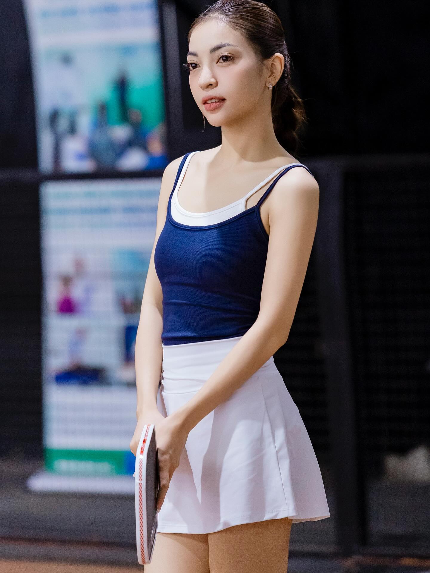 Cô nàng thường xuyên chia sẻ về đam mê pickleball