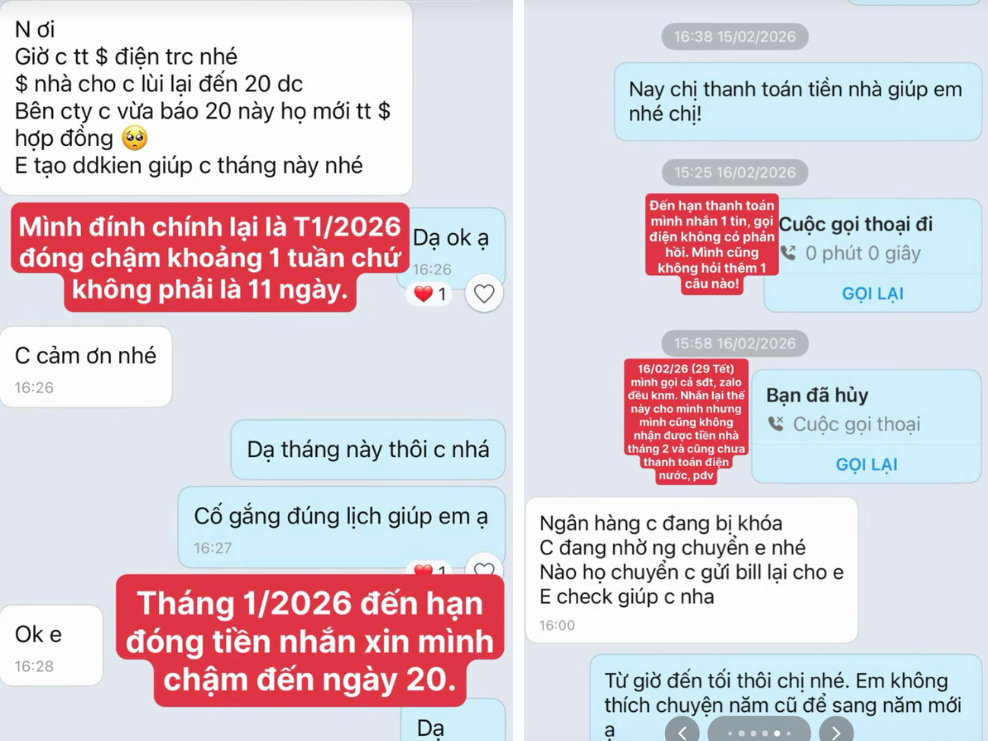 Đến tháng 1/2026, T. đóng chậm hơn so với ngày thanh toán đã thỏa thuận và đến tháng 2 thì 