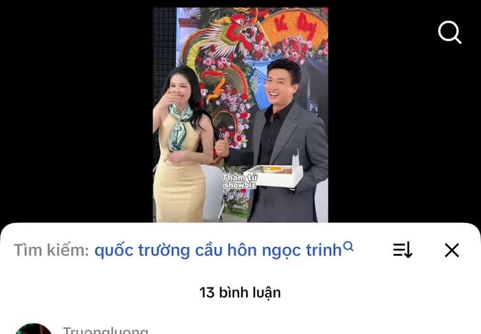 Từ khoá Quốc Trường cầu hôn Ngọc Trinh lên hot search