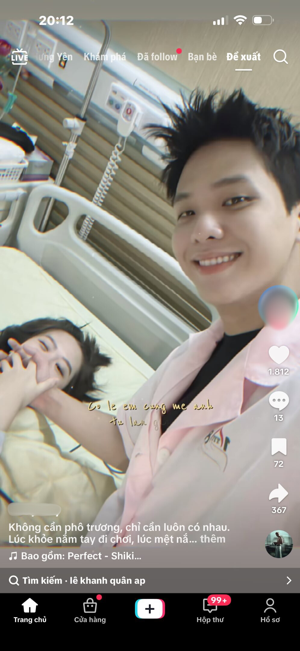 Rầm rộ khoảnh khắc được cho là Quân A.P cùng Lê Khanh trong bệnh viện. Ảnh: MXH