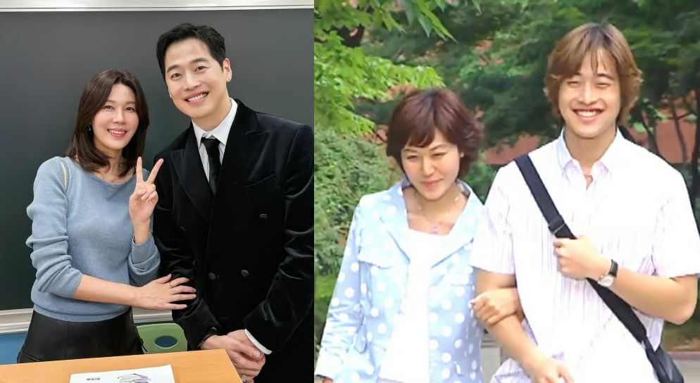 Gần đây, anh hiếm hoi lộ diện để tham gia quay 1 chương trình đặc biệt ở Nhật Bản. Tại đây, nam diễn viên tái ngộ Kim Ha Neul - nữ diễn viên từng cùng anh làm nên thành công cho bộ phim ăn khách 1 thời Như Khúc Tình Ca. Ảnh: Nate