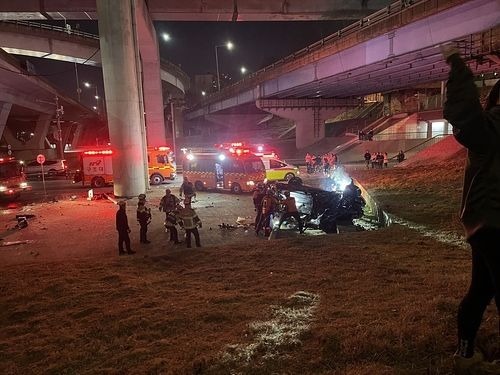 Hình ảnh hiện trường vụ tai nạn của người đẹp A. được Đồn cảnh sát Yongsan (Hàn Quốc) công bố. Ảnh: KoreaBoo.