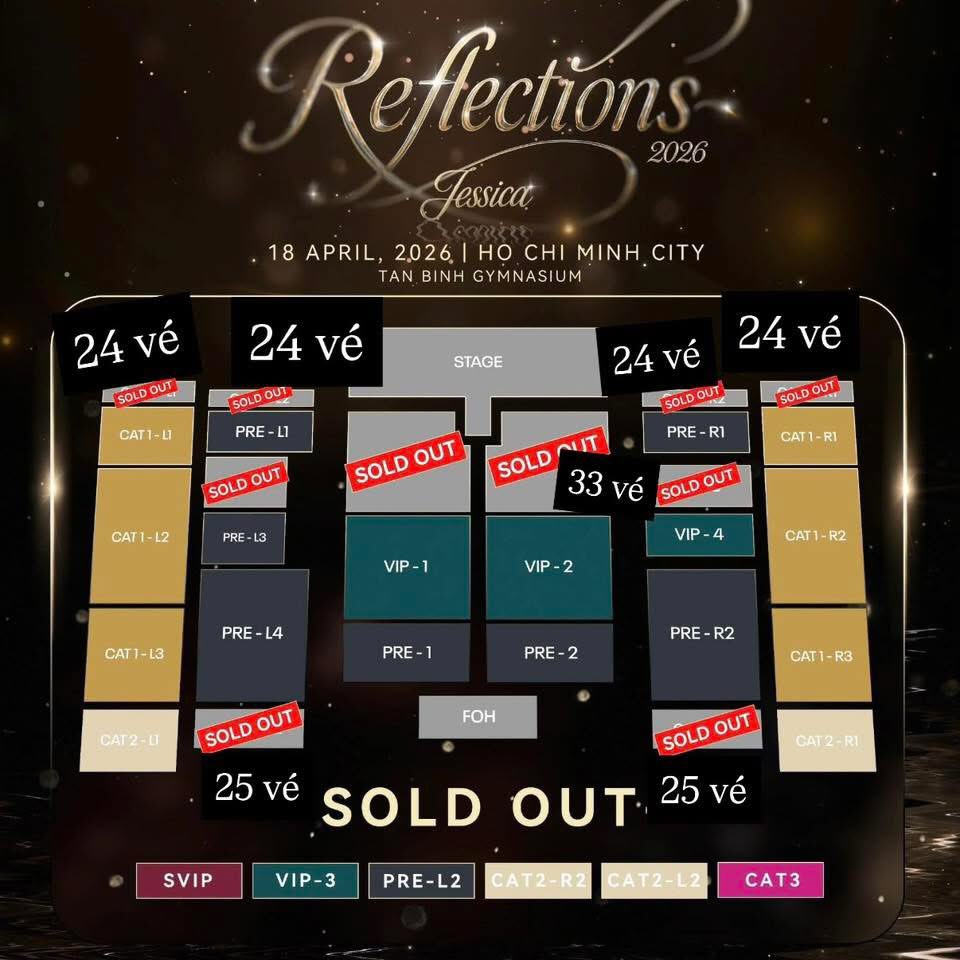 Mới có 10 hạng vé sold-out trong tổ số 28 hạng vé (Ảnh: Threads)