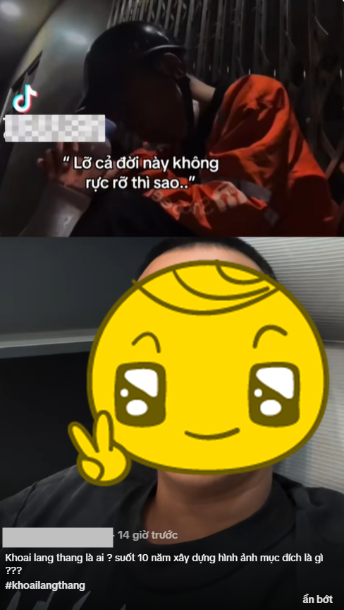 Đoạn clip nhắc đến Khoai Lang Thang trên TikTok (Ảnh chụp màn hình)