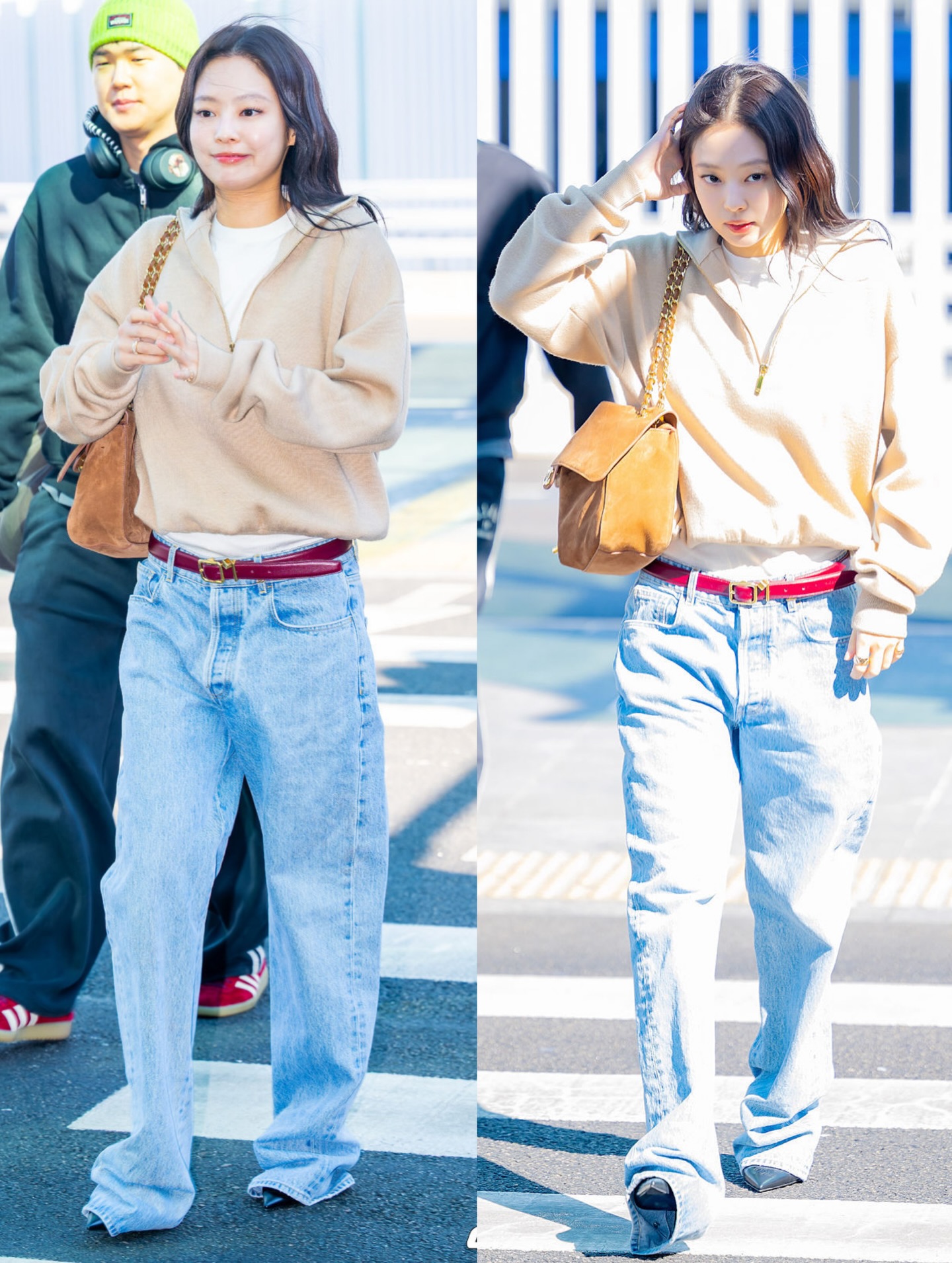 Set đồ ra sân bay khởi hành sang Paris của Jennie đang cực viral cõi mạng. (Ảnh: Instagram)