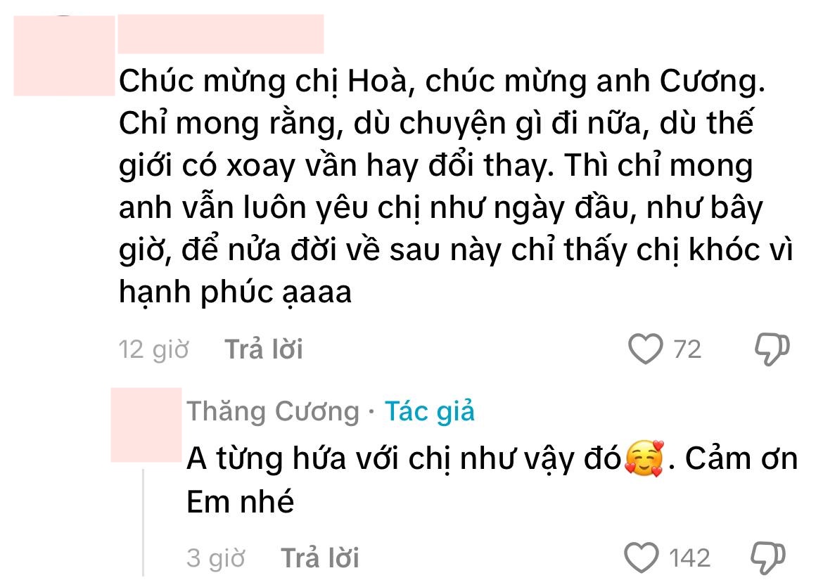 Đại úy Thăng Văn Cương chia sẻ khi được netizen nhắn nhủ, anh tiết lộ từng hứa sẽ khiến Hòa Minzy hạnh phúc trong tương lai