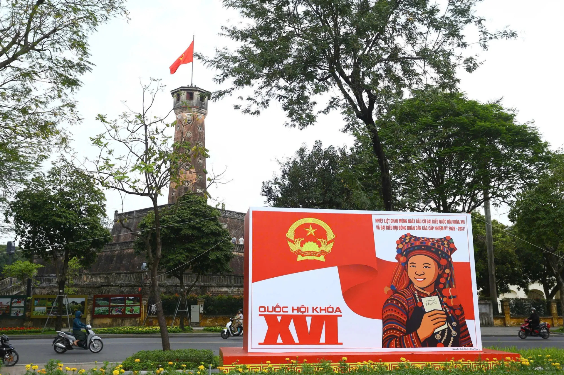 Không khí chuẩn bị bầu cử đại biểu Quốc hội khóa XVI và đại biểu Hội đồng nhân dân (HĐND) các cấp nhiệm kỳ 2026 - 2031 (Ảnh: Tiến Cường)