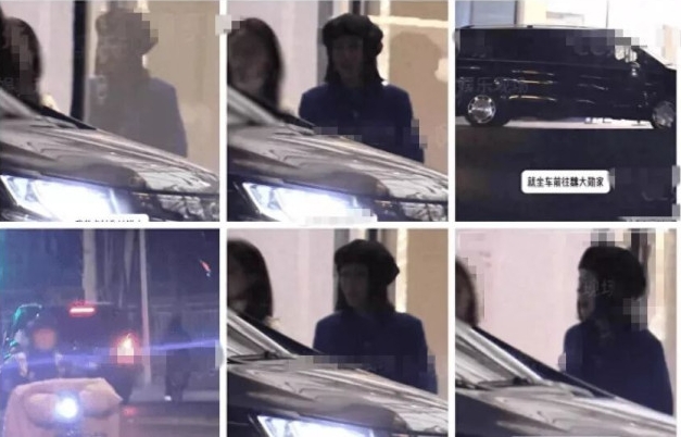 Xe chở Tần Lam đến khu nhà của nam thần họ Ngụy sau khi nữ diễn viên đi ăn cùng hội chị em thân thiết. Ảnh: 163