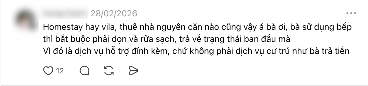 Homestay Ninh Bình phạt khách 150 nghìn tội không dọn rác và không rửa bát