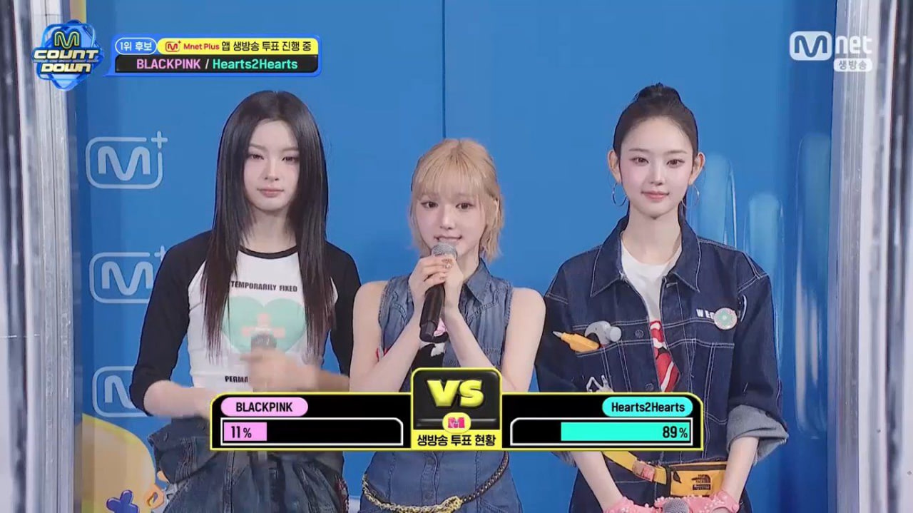 Điểm số fanvote của BLACKPINK thua xa các nhóm đàn em (Ảnh cap màn hình)