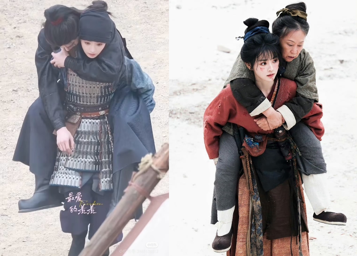 Loạt ảnh Điền Hi Vi cõng bạn diễn nhận được nhiều lời khen ngợi của khán giả. Công chúng cho rằng nữ diễn viên có tinh thần chuyên nghiệp, không ngại khổ ngại bẩn khi diễn xuất.