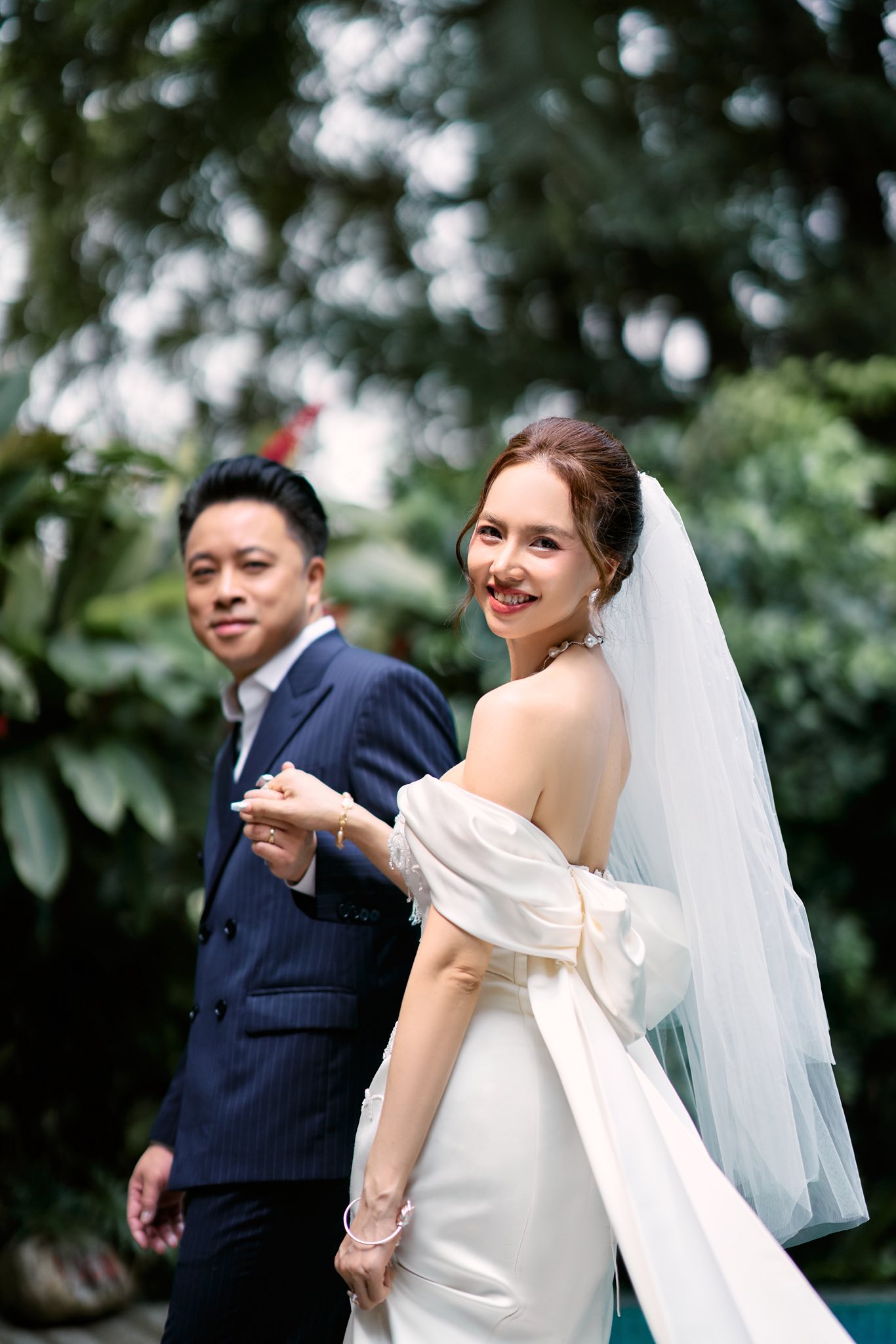   Nữ diễn viên tâm sự rằng ở bên Victor Vũ, cô luôn cảm thấy mình được yêu thương, được sống đúng với con người thật. Ảnh: FBNV  