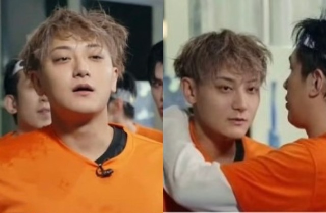 Hoàng Tử Thao đột nhiên khó thở mặt mũi tái mét, choáng váng và lả người suýt ngất khi quay show truyền hình. Ảnh: Sina.