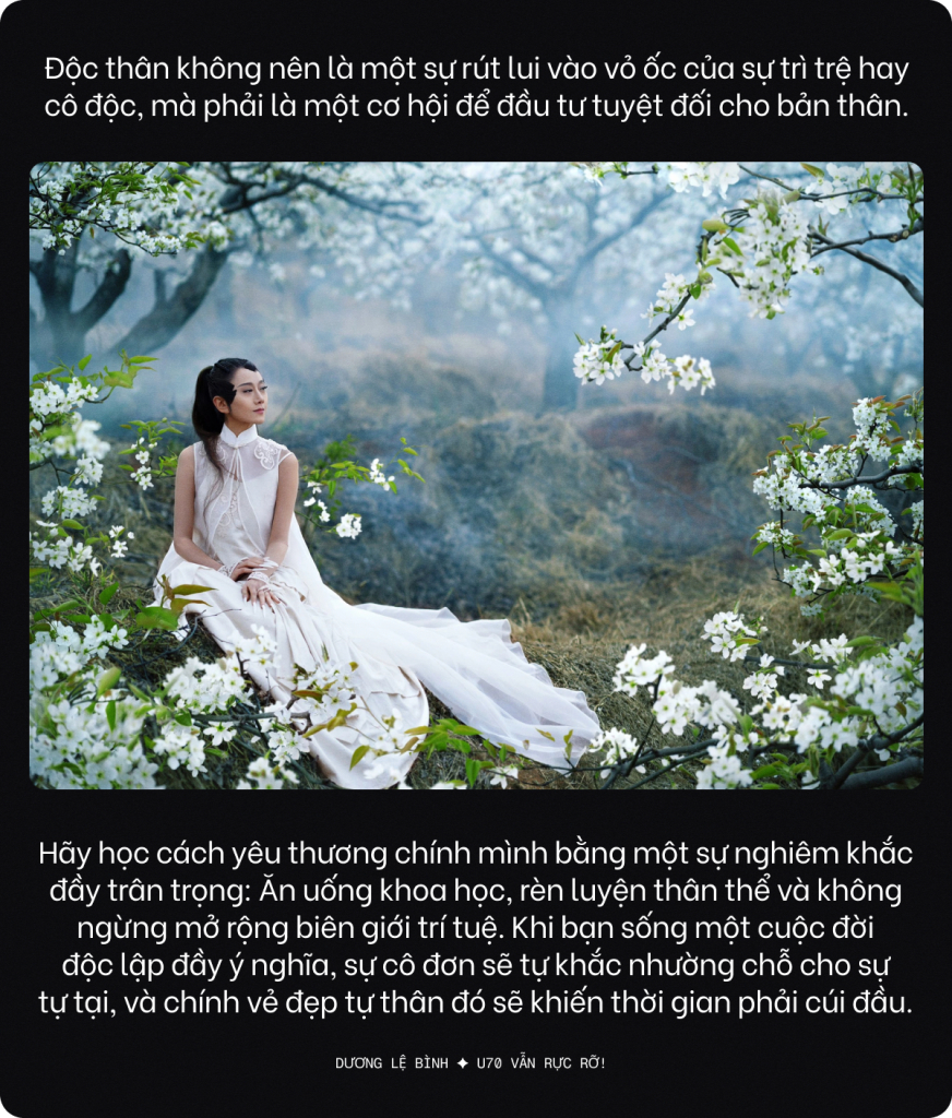 Nhìn Dương Lệ Bình tuổi 66 để thấy: Phụ nữ già đi không phải vì hôn nhân, mà vì đánh mất “khoảng trời riêng”