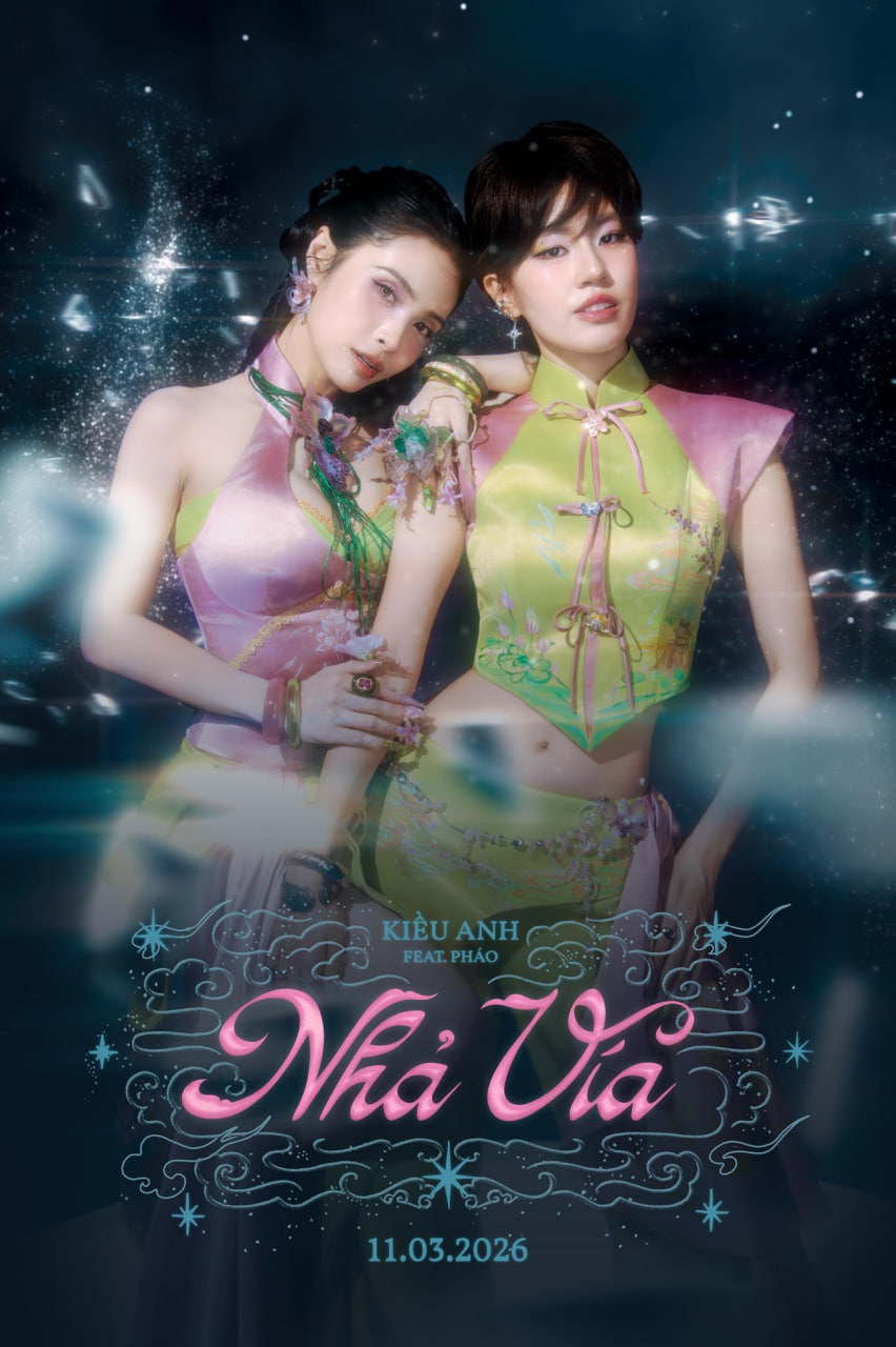 Pháo kết hợp cùng Ca sĩ Kiều Anh trong sản phẩm mới (Ảnh:FBNV)