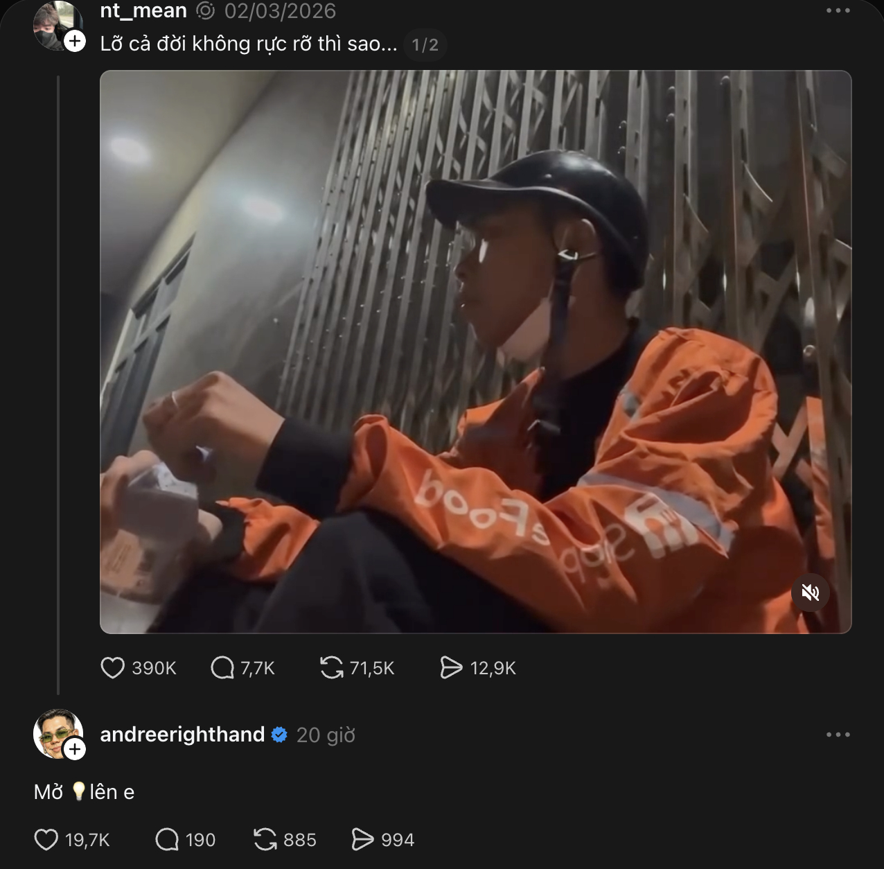 Bình luận của Andree hút chục nghìn tương tác